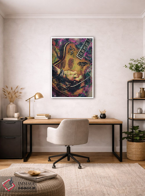 تابلو دکوراتیو گیتار برقی جانی دپ اثر پاپ کالت پوسترز - D4W