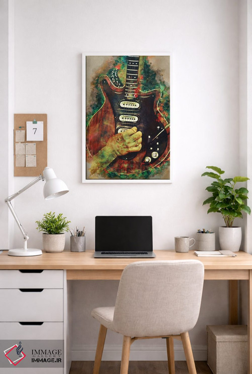 تابلو دکوراتیو گیتار برایان می اثر پاپ کالت پوسترز - D4W