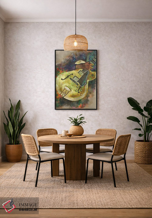 تابلو دکوراتیو گیتار برقی چاک بری اثر پاپ کالت پوسترز - D4B