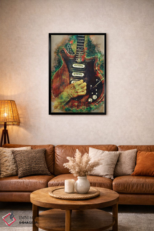تابلو دکوراتیو گیتار برایان می اثر پاپ کالت پوسترز - D5B