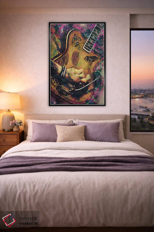 تابلو دکوراتیو گیتار برقی جانی دپ اثر پاپ کالت پوسترز - D5B