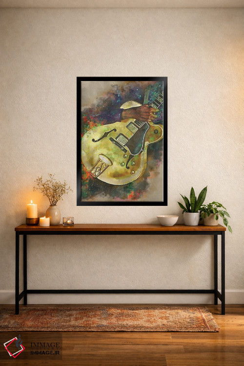 تابلو دکوراتیو گیتار برقی چاک بری اثر پاپ کالت پوسترز - D5B