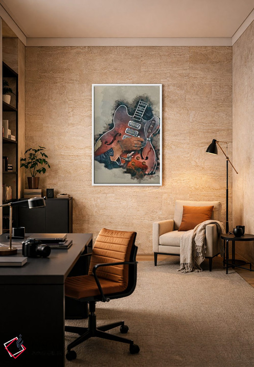 تابلو دکوراتیو گیتار دن آوره باک اثر پاپ کالت پوسترز - D6W