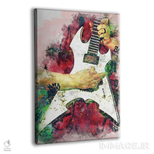 تابلو دکوراتیو گیتار برقی میک تامسون اثر پاپ کالت پوسترز - نمای پرسپکتیو محصول