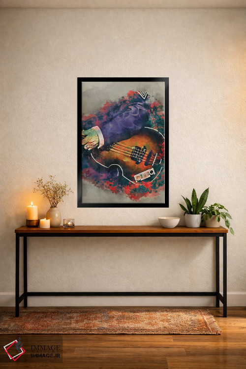 تابلو دکوراتیو گیتار بیس پل مک کارتنی اثر پاپ کالت پوسترز - D5B