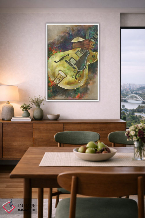 تابلو دکوراتیو گیتار برقی چاک بری اثر پاپ کالت پوسترز - D6W