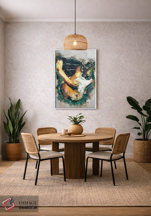 تابلو دکوراتیو گیتار برقی فروشیانته اثر پاپ کالت پوسترز - D2W