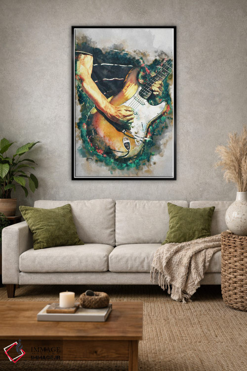 تابلو دکوراتیو گیتار برقی فروشیانته اثر پاپ کالت پوسترز - D1B