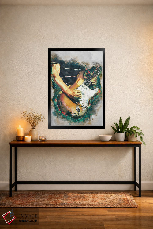 تابلو دکوراتیو گیتار برقی فروشیانته اثر پاپ کالت پوسترز - D4B