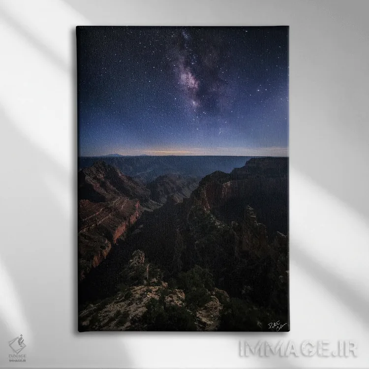 تابلو دکوراتیو زیبایی شب اثر پیتر کسکن - نمای روبهرو روی دیوار