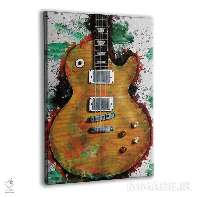 تابلو دکوراتیو گیتار برقی گری مور اثر پاپ کالت پوسترز - نمای پرسپکتیو محصول