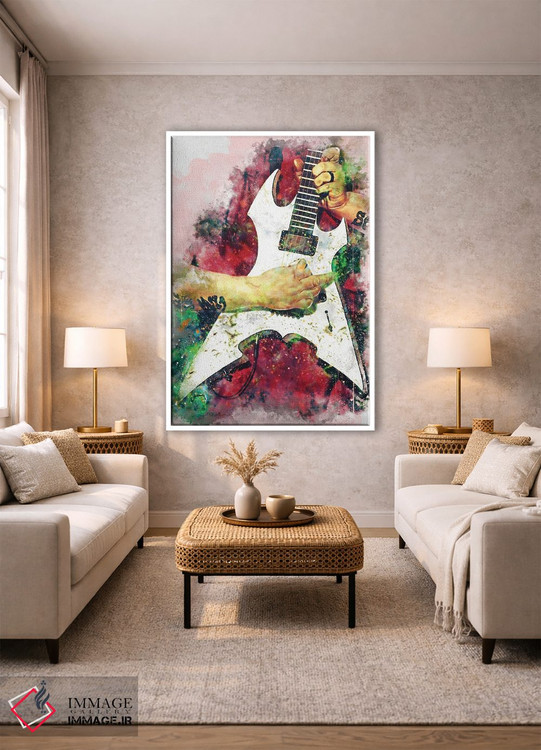 تابلو دکوراتیو گیتار برقی میک تامسون اثر پاپ کالت پوسترز - D1W