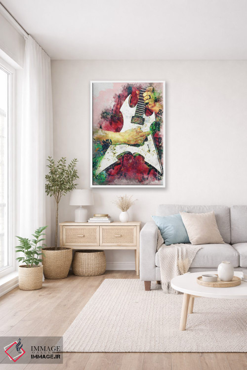 تابلو دکوراتیو گیتار برقی میک تامسون اثر پاپ کالت پوسترز - D3W
