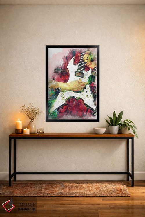تابلو دکوراتیو گیتار برقی میک تامسون اثر پاپ کالت پوسترز - D6B