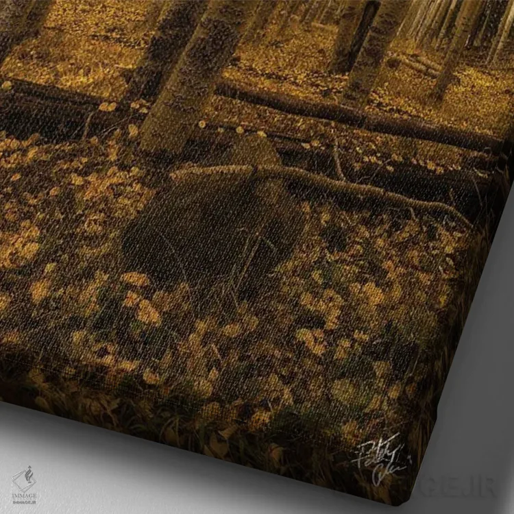 تابلو دکوراتیو ایستاده در اسپن اثر پیتر کسکن - نمای نزدیک بافت بوم