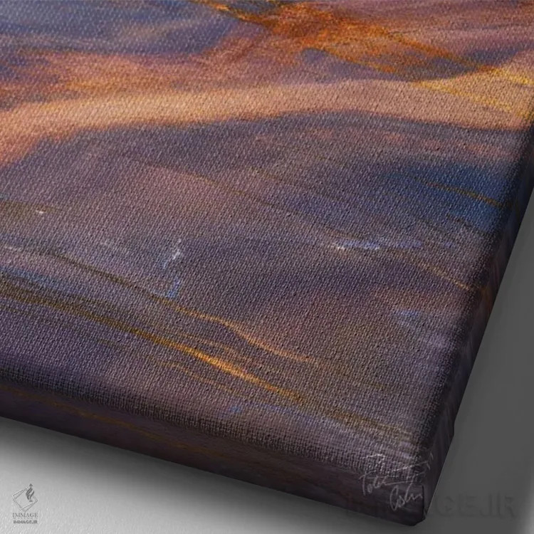 تابلو دکوراتیو مسیر حرارتی اثر پیتر کسکن - نمای نزدیک بافت بوم