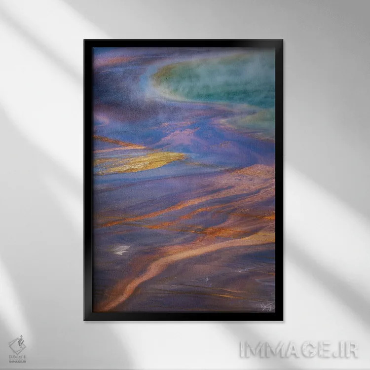 تابلو دکوراتیو مسیر حرارتی اثر پیتر کسکن - نمای قابدار مشکی