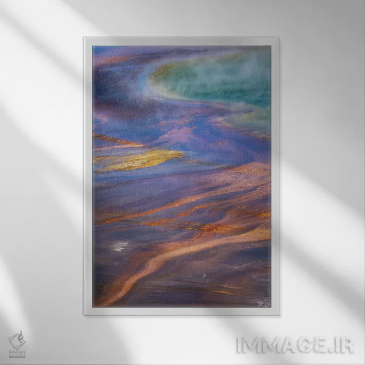 تابلو دکوراتیو مسیر حرارتی اثر پیتر کسکن - نمای قابدار سفید