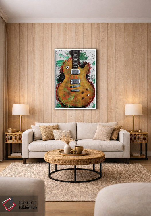 تابلو دکوراتیو گیتار برقی گری مور اثر پاپ کالت پوسترز - D1W