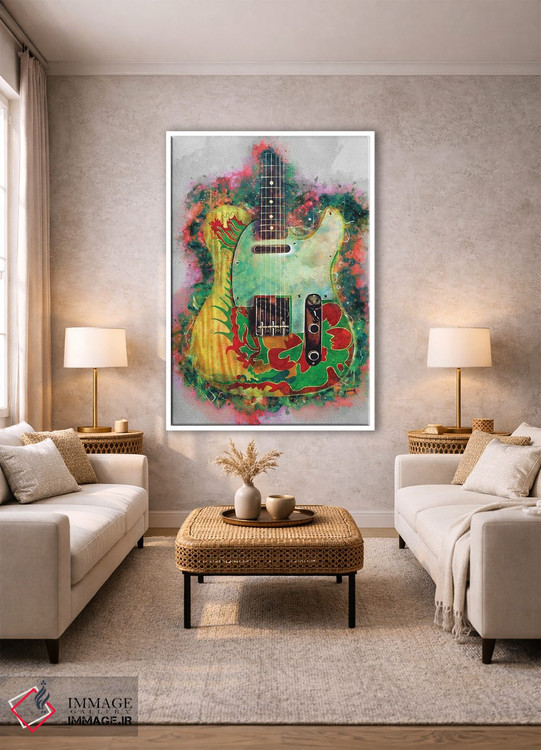 تابلو دکوراتیو گیتار اژدها جیمی پیج اثر پاپ کالت پوسترز - D1W