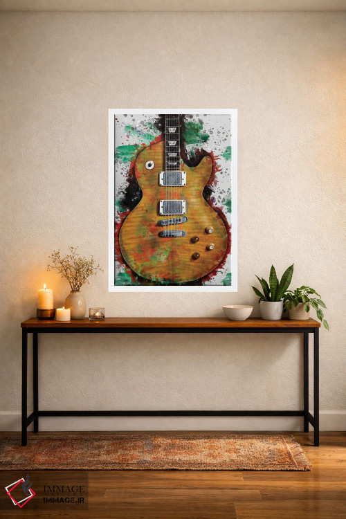 تابلو دکوراتیو گیتار برقی گری مور اثر پاپ کالت پوسترز - D2W