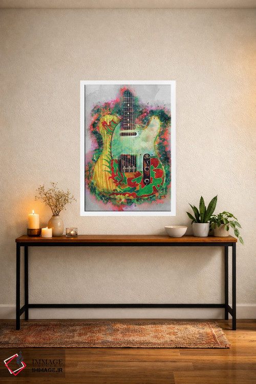 تابلو دکوراتیو گیتار اژدها جیمی پیج اثر پاپ کالت پوسترز - D4W