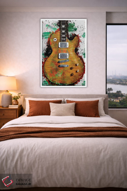 تابلو دکوراتیو گیتار برقی گری مور اثر پاپ کالت پوسترز - D3W