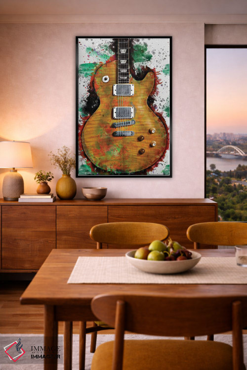 تابلو دکوراتیو گیتار برقی گری مور اثر پاپ کالت پوسترز - D6B