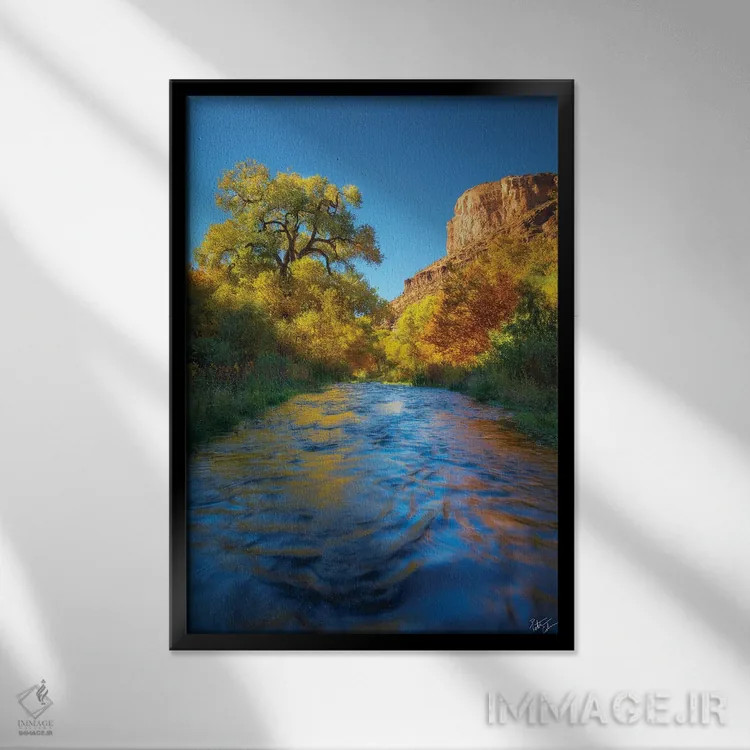 تابلو دکوراتیو پاییز تنبل اثر پیتر کسکن - نمای قابدار مشکی