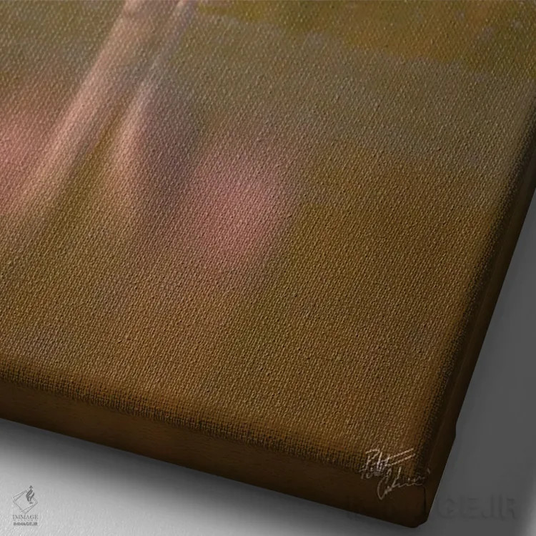 تابلو دکوراتیو به سمت قاشق زنی اثر پیتر کسکن - نمای نزدیک بافت بوم