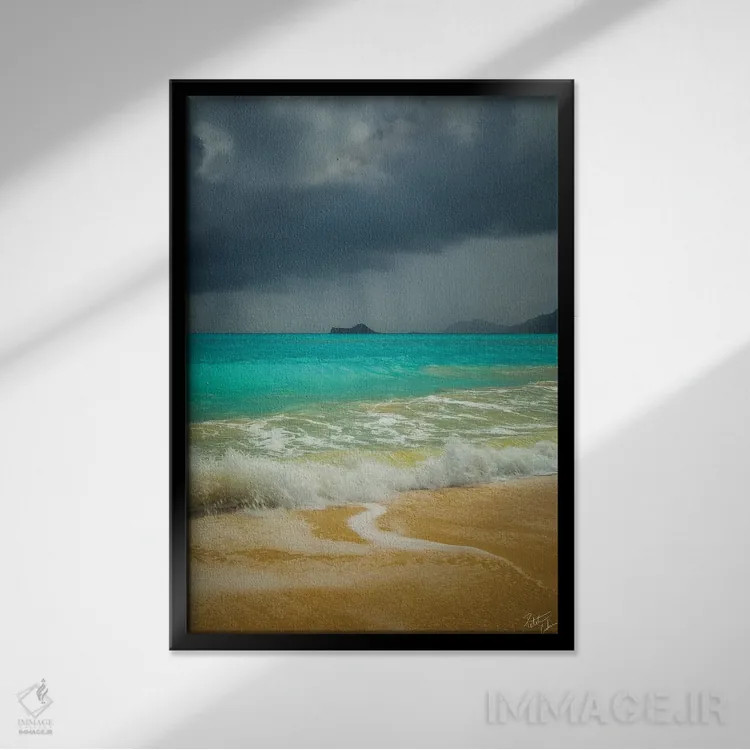 تابلو دکوراتیو طوفان دمنده اثر پیتر کسکن - نمای قابدار مشکی