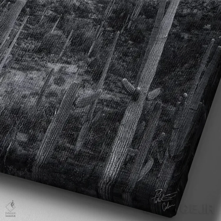 تابلو دکوراتیو آتش افروزها اثر پیتر کسکن - نمای نزدیک بافت بوم