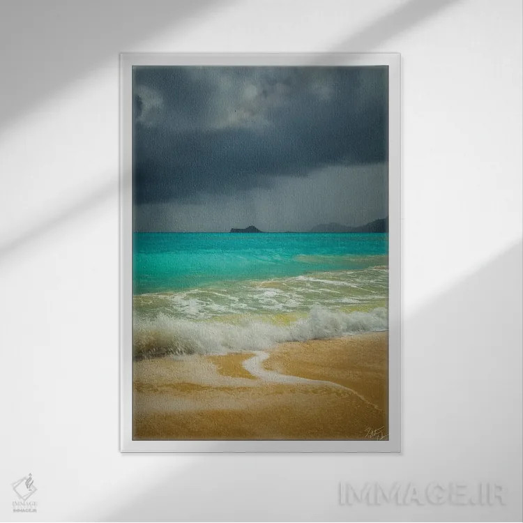 تابلو دکوراتیو طوفان دمنده اثر پیتر کسکن - نمای قابدار سفید