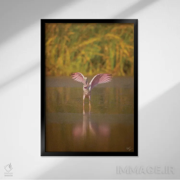 تابلو دکوراتیو به سمت قاشق زنی اثر پیتر کسکن - نمای قابدار مشکی