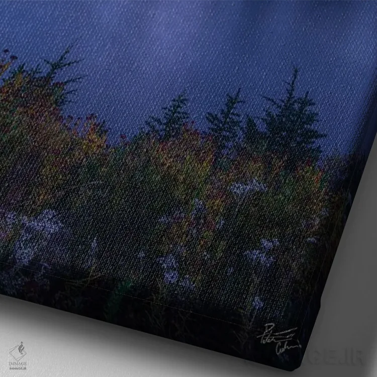 تابلو دکوراتیو درخشش اثر پیتر کسکن - نمای نزدیک بافت بوم