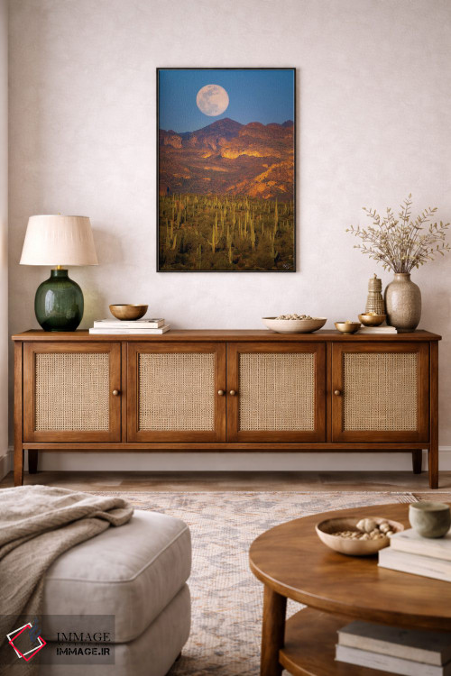 تابلو دکوراتیو طلوع ماه در صحرا اثر پیتر کسکن - D4B