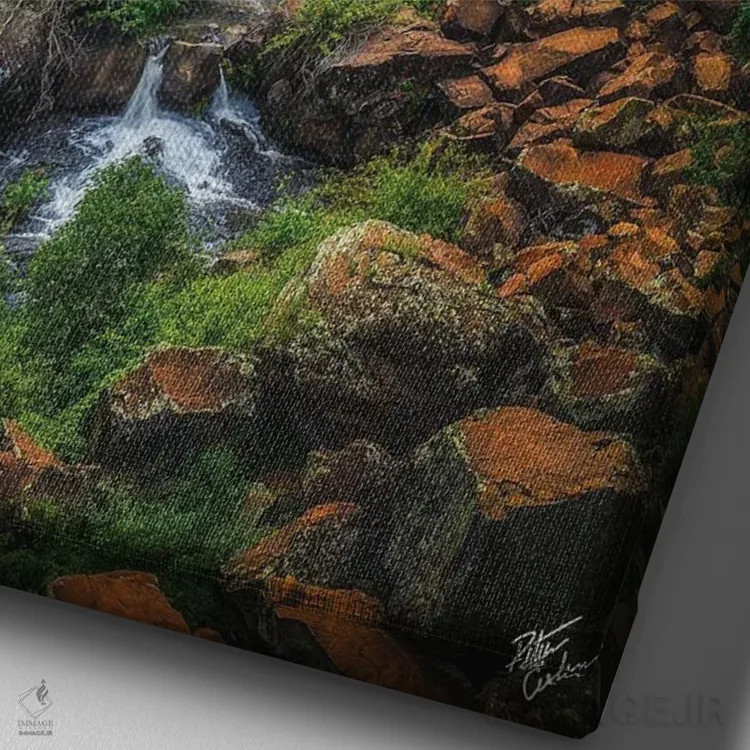 تابلو دکوراتیو کیلومترها دور از معمول اثر پیتر کسکن - نمای نزدیک بافت بوم