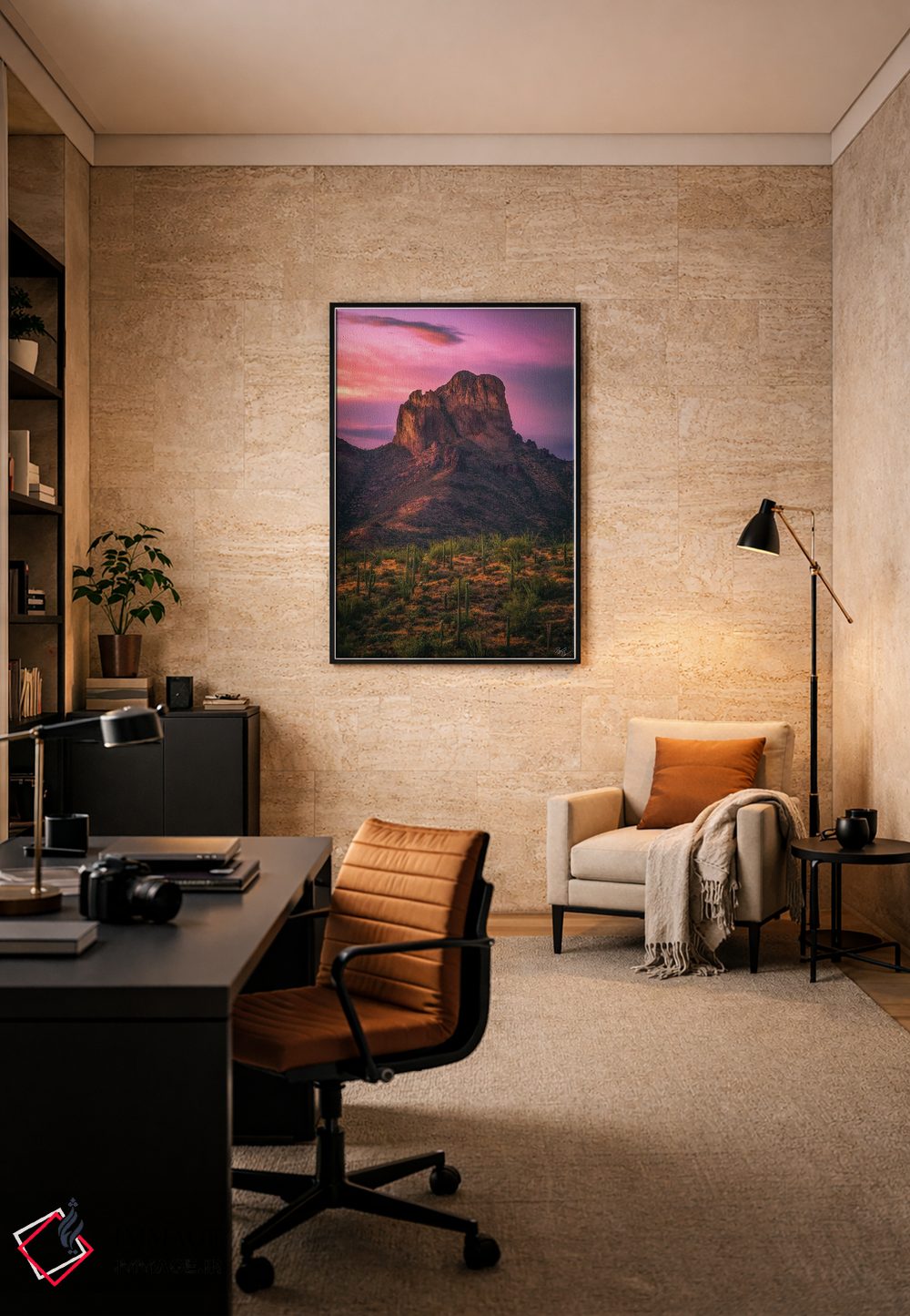 تابلو دکوراتیو غروب لانه های عقاب ها اثر پیتر کسکن - D6B