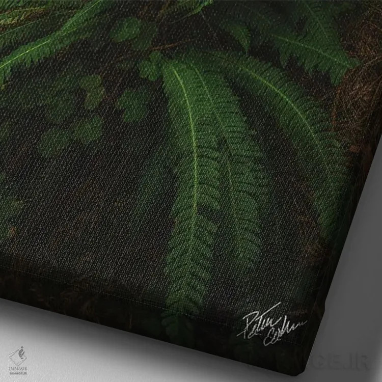 تابلو دکوراتیو نگاه کردن اثر پیتر کسکن - نمای نزدیک بافت بوم