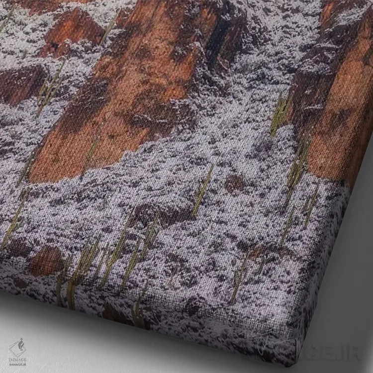 تابلو دکوراتیو آغازهای جدید اثر پیتر کسکن - نمای نزدیک بافت بوم