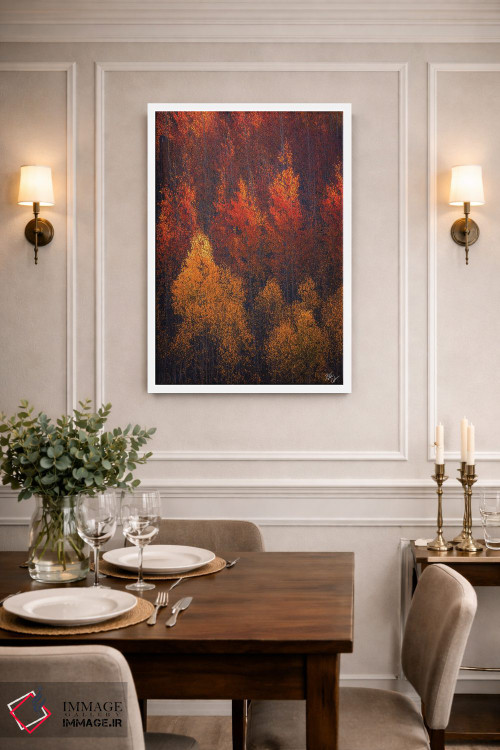 تابلو دکوراتیو شعله های پاییز اثر پیتر کسکن - D1W