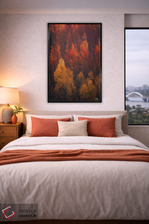 تابلو دکوراتیو شعله های پاییز اثر پیتر کسکن - D4B