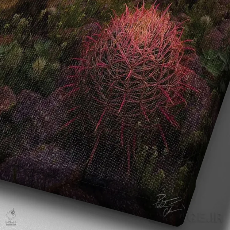 تابلو دکوراتیو سایپ و بشکه II اثر پیتر کسکن - نمای نزدیک بافت بوم