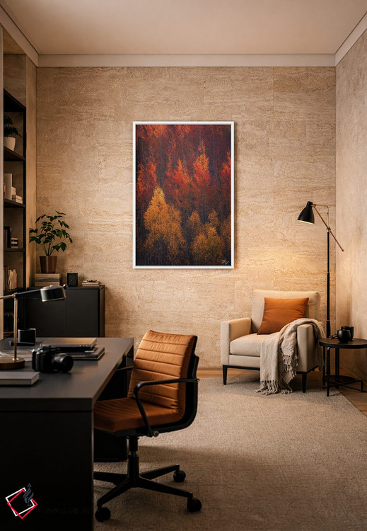 تابلو دکوراتیو شعله های پاییز اثر پیتر کسکن - D6W