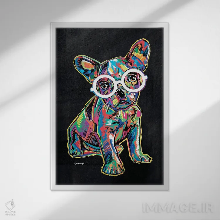 تابلو دکوراتیو فرانکی اثر پی.دی. مورنو - نمای قابدار سفید