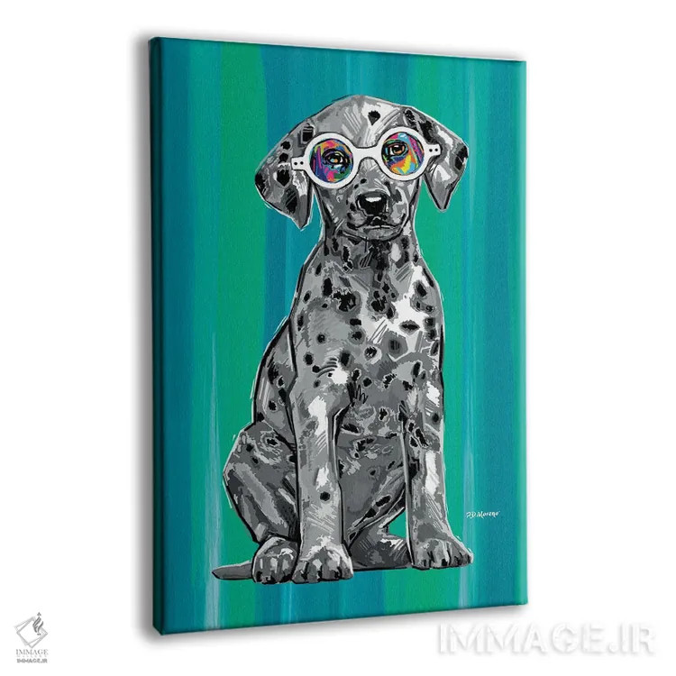 تابلو دکوراتیو دالماسیان سیاه و سفید اثر پی.دی. مورنو - نمای پرسپکتیو محصول