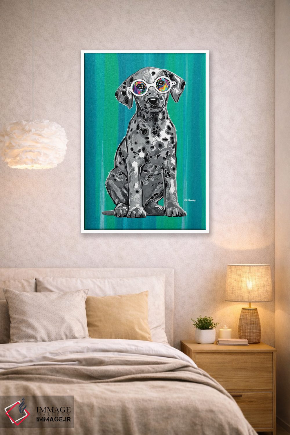 تابلو دکوراتیو دالماسیان سیاه و سفید اثر پی.دی. مورنو - D1W