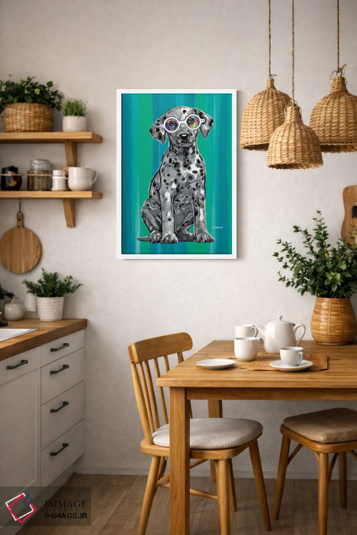 تابلو دکوراتیو دالماسیان سیاه و سفید اثر پی.دی. مورنو - D3W