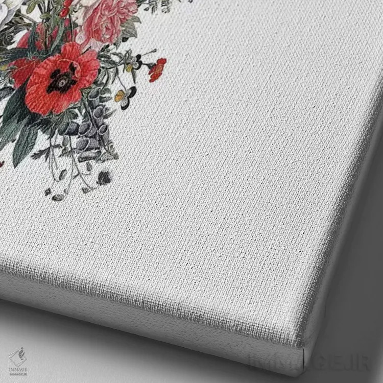 تابلو دکوراتیو ملکه جمجمه اثر ریزا پکر - نمای نزدیک بافت بوم