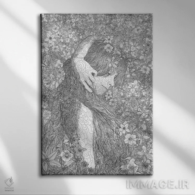 تابلو دکوراتیو یک روز از زندگی اثر پدرو تاپا - نمای روبهرو روی دیوار